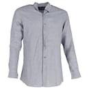  Ermenegildo Zegna Buttoned Long Sleeve Shirt in Grey Linen