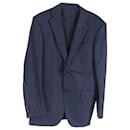  Ermenegildo Zegna Single-Breasted Blazer and Trousers Set in Navy Blue Wool
