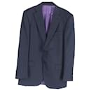 Ermenegildo Zegna Single-Breasted Blazer and Trousers Set in Navy Blue Wool