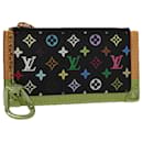 LOUIS VUITTON Monogram Multicolor Pochette Cles Purse Black M92654 Auth 104416S - Louis Vuitton