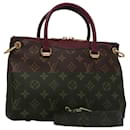 LOUIS VUITTON Monogram Palas BB Hand Bag 2way Bordeaux M42961 LV Auth 98196SA - Louis Vuitton
