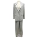 Saint Art Light Grey Jacket and Pants Two-Piece Suit Set - Autre Marque