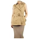 Tan sleeveless belted trench jacket - size UK 10 - Ralph Lauren