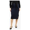 Navy blue cashmere midi skirt - size M - Autre Marque