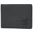  Louis Vuitton Aerogram Multiple Wallet in Black Cow Leather