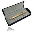 Vintage Gold Metal Engraved Ballpoint Pen with Case - Louis Vuitton