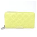 Louis Vuitton Zippy Wallet in Yellow Lambskin