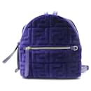 NEW FENDI BACKPACK 8BZ038 IN PURPLE VELVET WITH FF MONOGRAM - Fendi