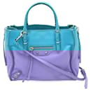 Balenciaga Paper Handbag in Turquoise Blue