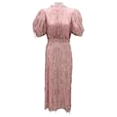 Rotate Birger Christensen Blossom Pink Puff-sleeve Sequin Fringed Dress - Autre Marque