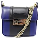 NEW LANVIN JIJI MINI BAG TWO-TONE BLUE BLACK SHOULDER BAG - Lanvin