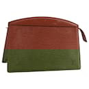 LOUIS VUITTON Epi Trousse Crete Pouch Marrom M48403 LV Auth 105806 - Louis Vuitton