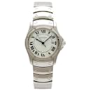 Cartier Santos Ronde White Dial Stainless Steel Men's Quartz Watch