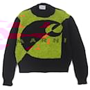 MARNI×CARHARTT Wool Silk Logo Knit Sweater Black - Autre Marque