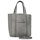 BALENCIAGA Everyday XXS Hand Bag Leather 2way Silver Auth bs21056 - Balenciaga