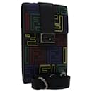 FENDI Zucca Canvas Smartphone holder Pouch Leather Multicolor 7AS120 Auth 108838 - Fendi