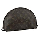 LOUIS VUITTON Monogram Trousse Demi Ronde Cosmetic Pouch M47520 LV Auth 108564 - Louis Vuitton