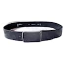 Levi's® Red Tab™ Original Reveted Black Cowhide Leather Belt, Black Metal Buckle