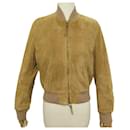 RALPH LAUREN BROWN SUEDE BOMBER JACKET COAT 6 38 M - Ralph Lauren