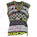 MCQ V-Neck Vest in Multicolor Cotton - Autre Marque