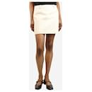 Ivory linen mini skirt - size UK 8 - Autre Marque