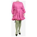 Pink ruffled mini dress - size L - Autre Marque