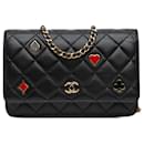 Chanel Black Quilted Lambskin Coco Casino Wallet On Chain