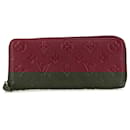 Louis Vuitton Purple Monogram Empreinte Clemence Zippy Wallet