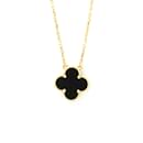 Van Cleef & Arpels Vintage Alhambra Onyx Necklace