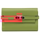Hermès Red Medium Epsom Kelly Depliant Wallet