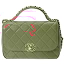 Chanel Matelasse Coco Handle Red Leather Shoulder Bag