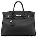 Hermès Black Clemence Birkin Retourne 40