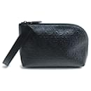 Salvatore Ferragamo Gancini Monogram Pouch Clutch Bag