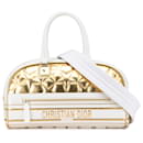 Dior Gold Medium Padded Etoile Leather Vibe Zip Bowling Bag