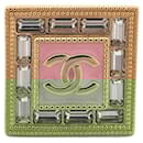 Chanel Gold Plated Rhinestone Band Ring