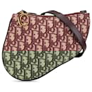 Dior Red Oblique Canvas Saddle Triple Zip Crossbody