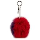 Fendi Red Fur Pom-Pom Bag Charm