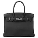 Hermes Birkin 30 Handbag in Black Togo Leather - Hermès