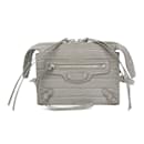 Balenciaga Gray Leather Shoulder Bag