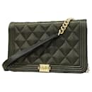 Chanel Boy Caviar Skin Shoulder Wallet