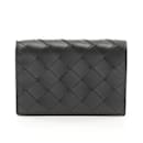 Bottega Veneta Black Leather Long Wallet