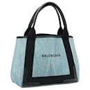 BALENCIAGA Navy Cabas S Hand Bag PVC Leather Blue 339933 Auth yk16746 - Balenciaga