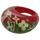 LOUIS VUITTON Uncle John Burgh Ring plastic Red LV Auth ar13102 - Louis Vuitton