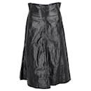 Philosophy di Lorenzo Serafini Faux Crinkled Leather A-line Skirt in Black Viscose - Autre Marque