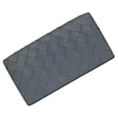 Bottega Veneta Gray Leather Bi-fold Long Wallet
