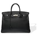 Sac HERMES Birkin 40 en Cuir Noir - 102347 - Hermès