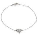 Pulseira de coração de diamante Tiffany & Co. em platina 0,18 CTW