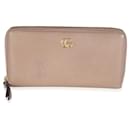 Gucci Pink Dollar Calfskin GG Marmont Zip Around Wallet
