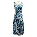 Samantha Sung Sea Blue Amanda Sicilian Lemon Boat Midi Dress - Autre Marque