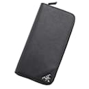 Prada Long Wallet in Black Saffiano Leather